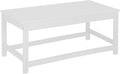 Adirondack Coffee Table 35" inch Long Rectangle Bright White L42612