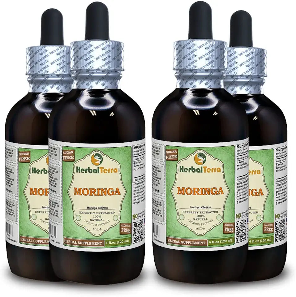 Organic Moringa Oleifera Alcohol-Free Liquid Extract 4x120 ml J320813