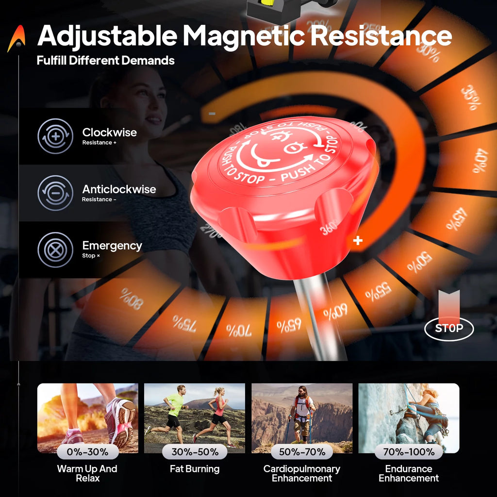 Stationary Magnetic Resistance Exercise Bike with LCD Monitor I536336
