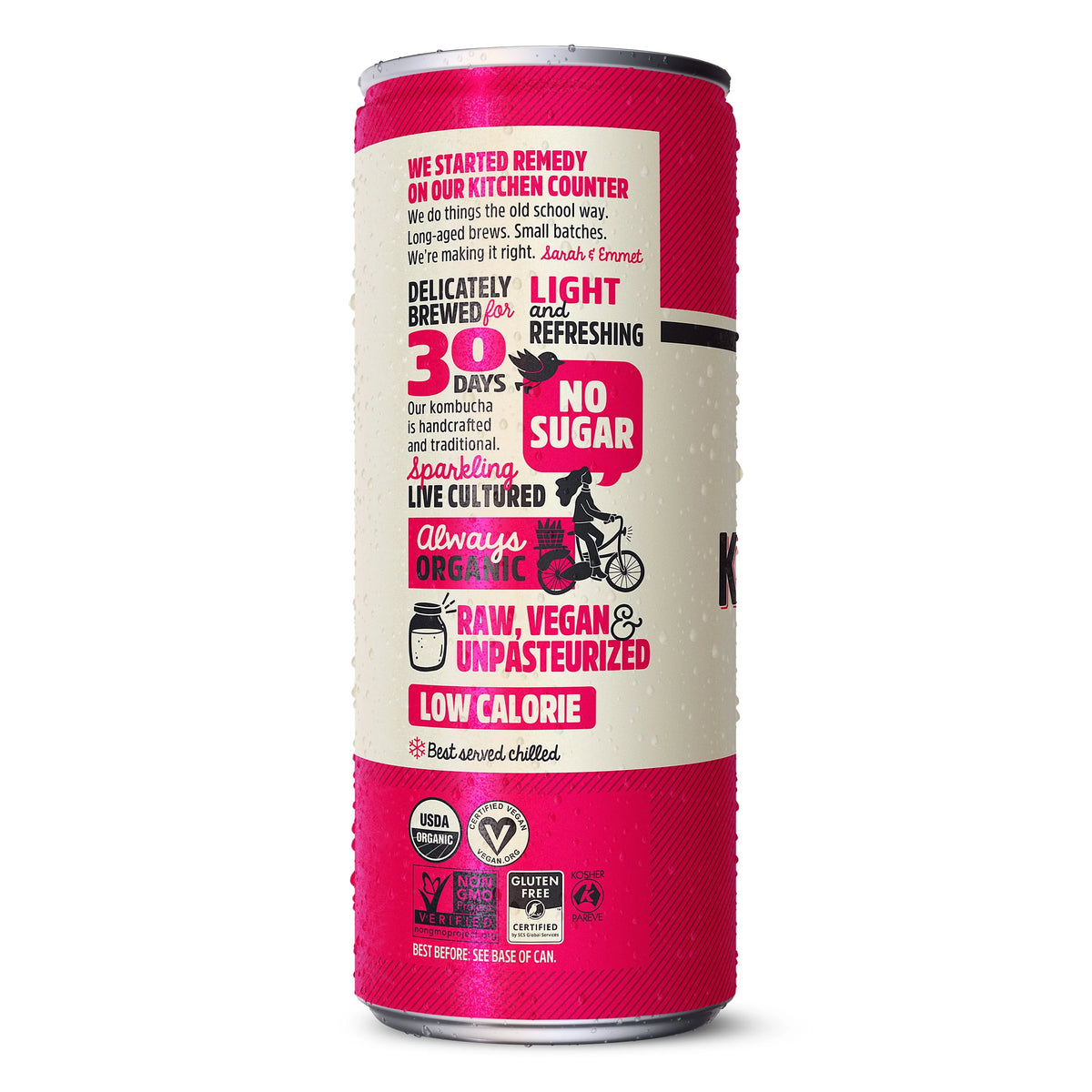 Mixed Berry Sugar Free Kombucha 12 Pk 11.2 oz Cans T7461