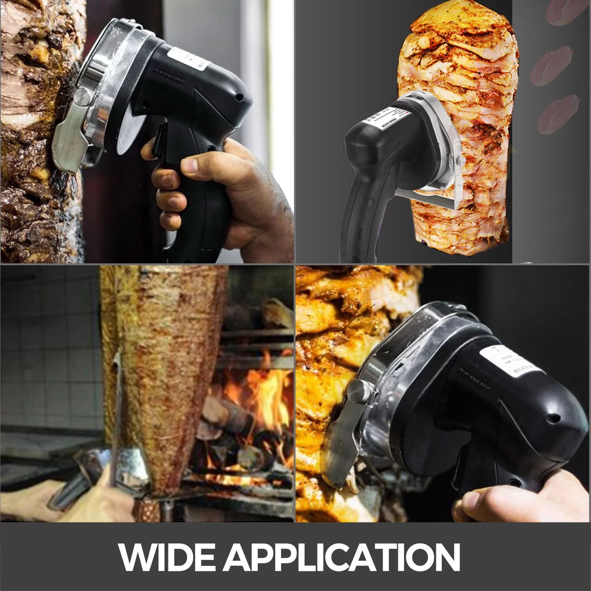 110V Electric Shawarma Knife 80W Stainless Steel 2800 RPM with 2 Blades D935