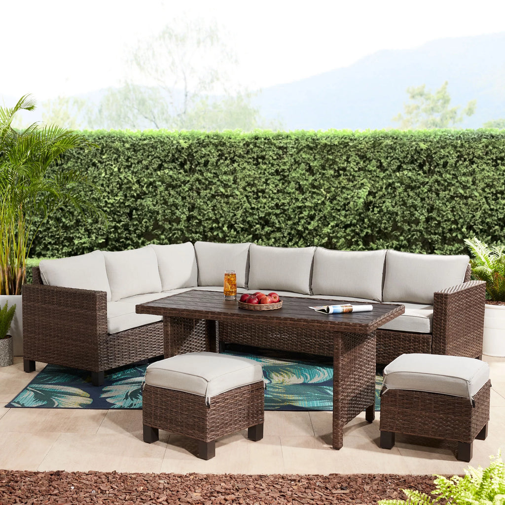 5-Piece Wicker Sectional Dining Set M512