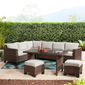 5-Piece Wicker Sectional Dining Set M512