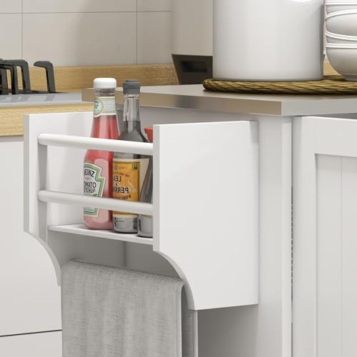 Black Rolling Kitchen Island with Storage Z8952