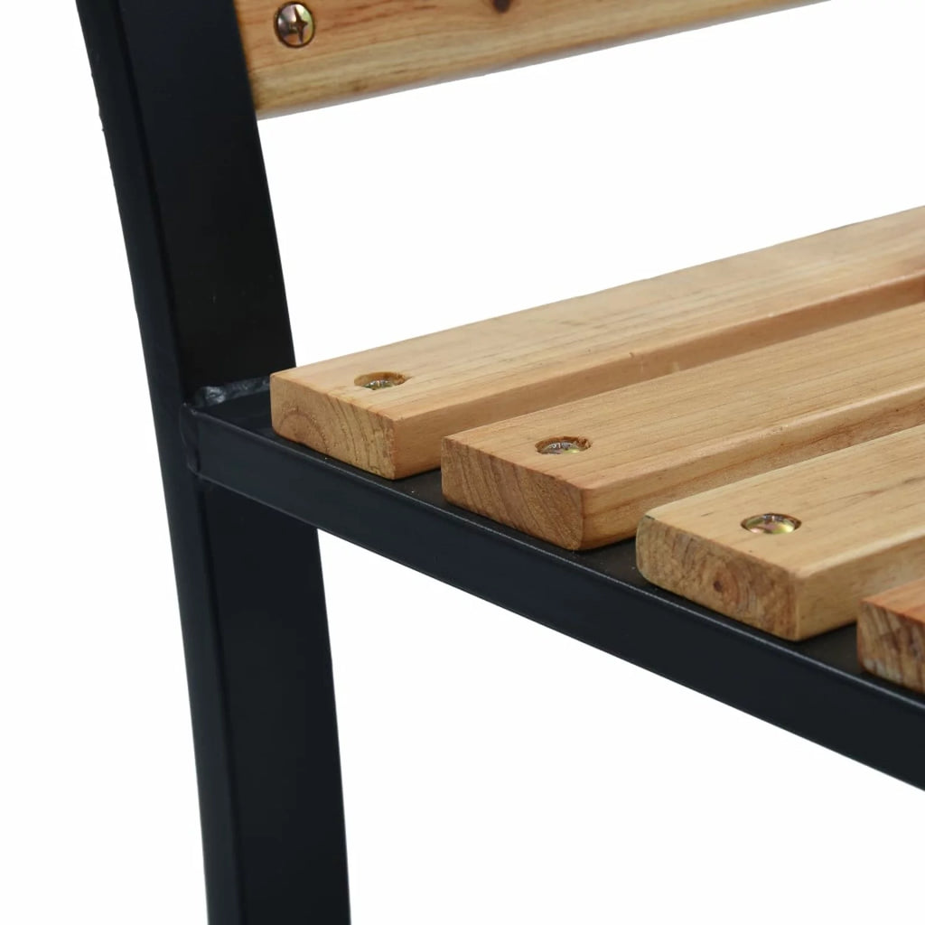 Wood and Plastic Garden Bench with Steel Frame B834