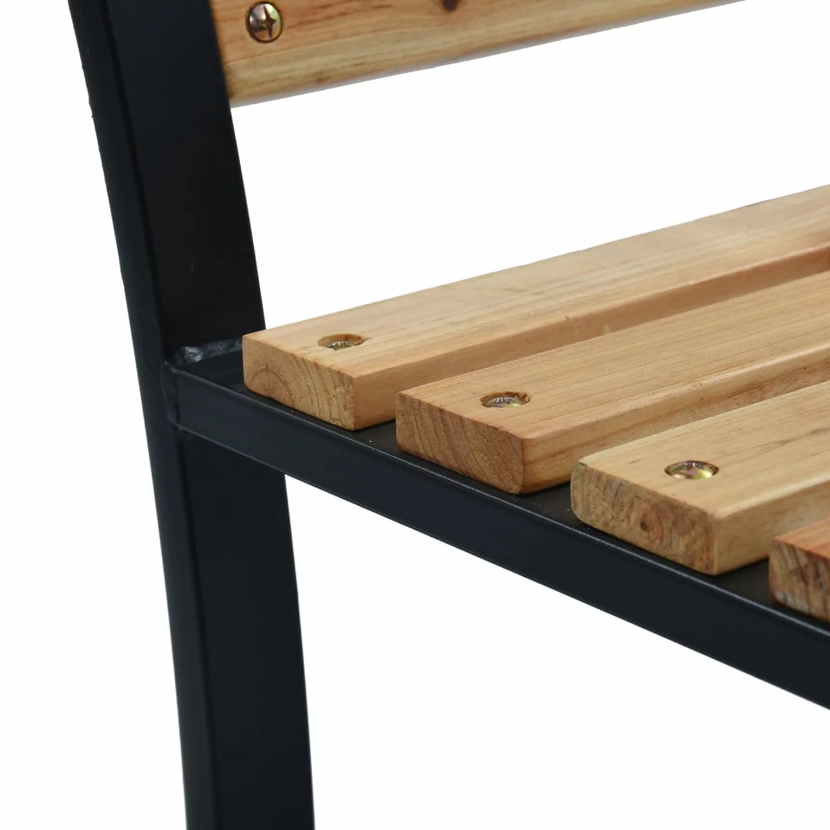 Wood and Plastic Garden Bench with Steel Frame B834
