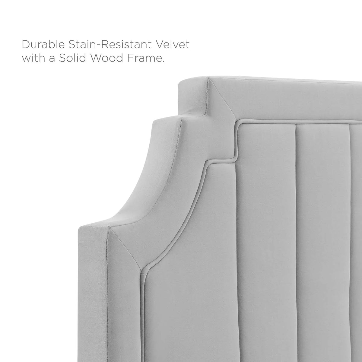 King Size Velvet Platform Bed Frame W855176