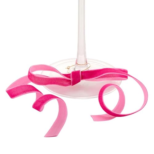 Velvet Bows Wine Glass Charms, Set of 6 H82403