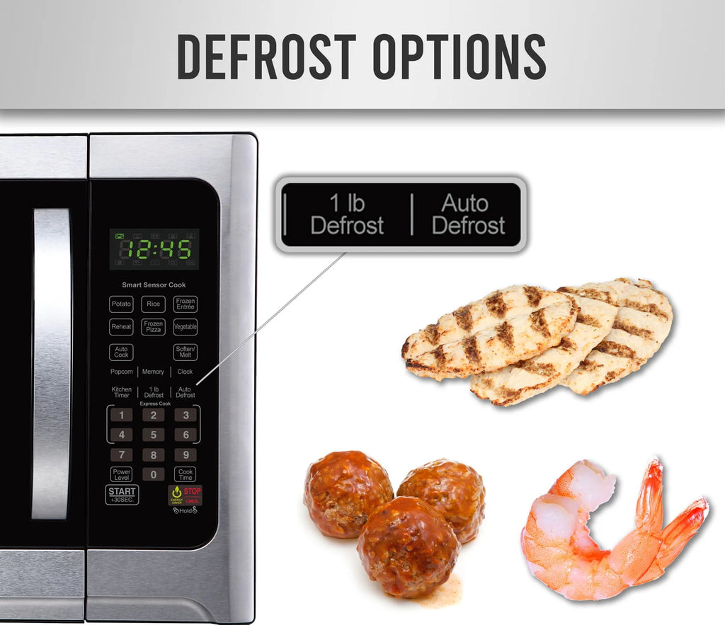 1100-Watt Stainless Steel/Black Microwave Oven V947029