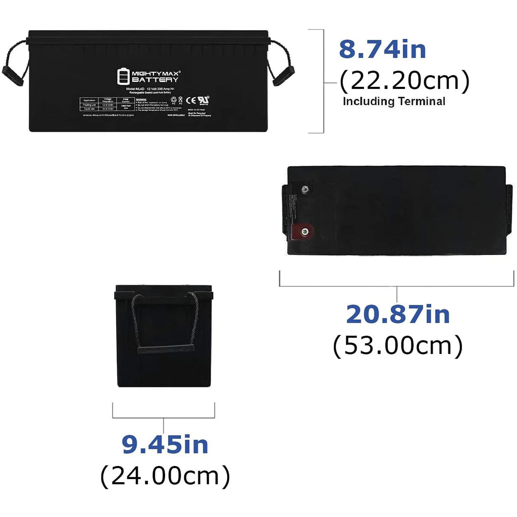 12v 200ah Deep Cycle Battery 2 Pack G915305