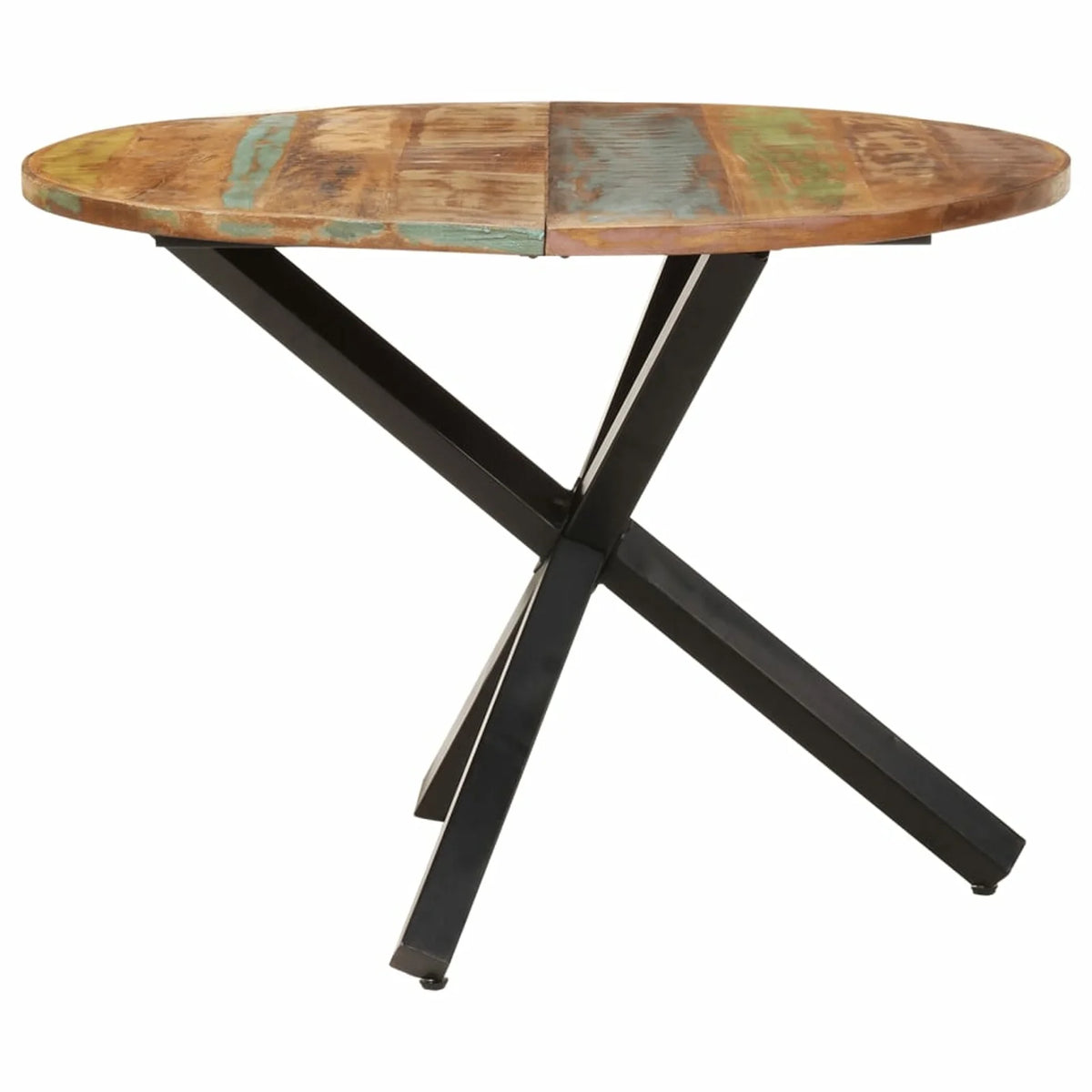 Round Solid Reclaimed Wood Dining Table S926