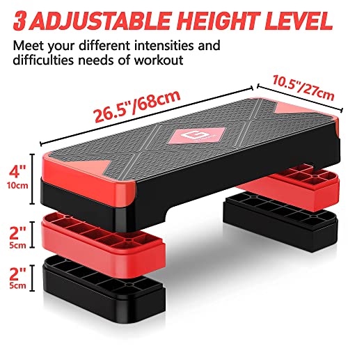 Adjustable Aerobic Exercise Step with 4" 6" 8" Risers D97581