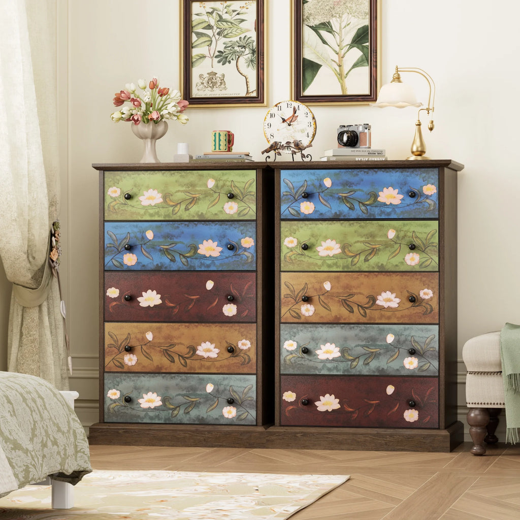 5 Drawer Wood Dresser K39371