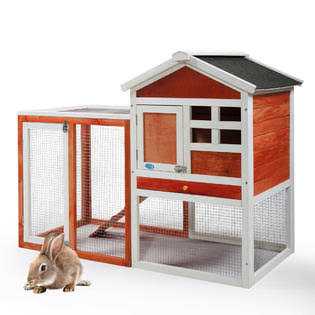 2-Story Wooden Rabbit Hutch G19549