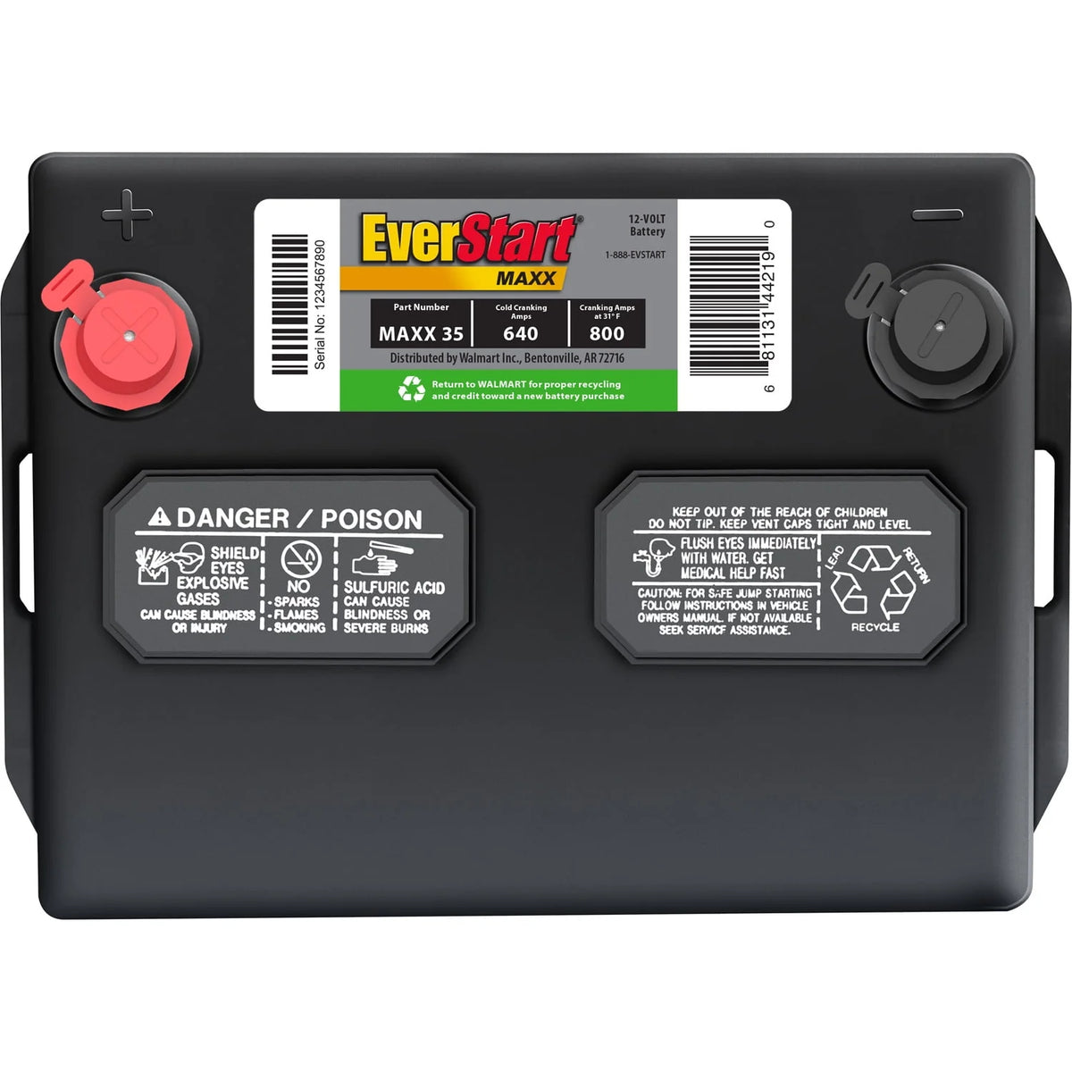 Lead Acid Automotive Battery Group Size 35 12 Volt 640 CCA Z7565