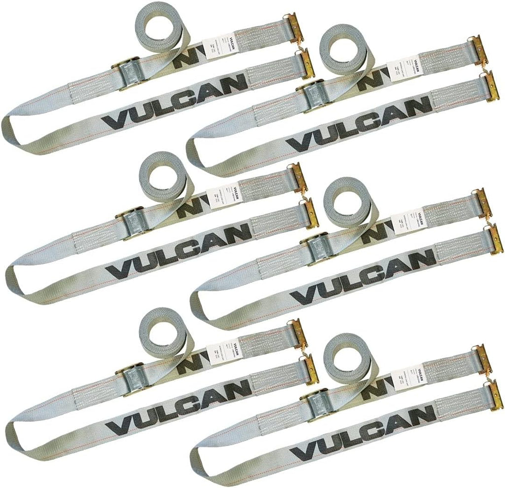 Logistic Strap for E Track, Cam Buckle - 16 Foot, 6 Pack - Gray J837