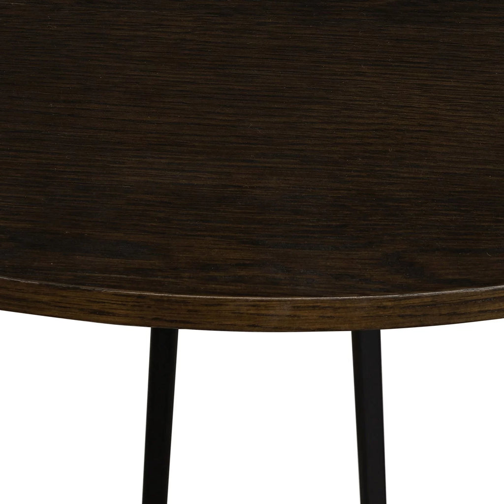 Round Wood & Metal Dining Table D6040