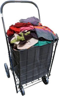Extra Large 4 Wheel Folding Shopping Cart Basket F93941