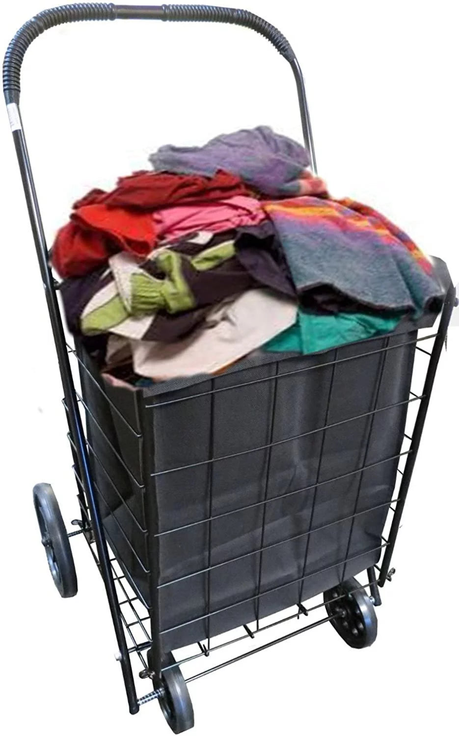 Extra Large 4 Wheel Folding Shopping Cart Basket F93941