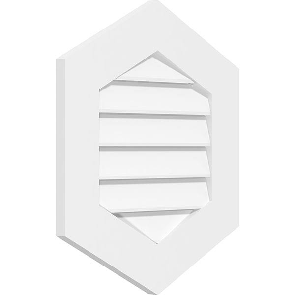 Vertical Peaked Surface Mount PVC Gable Vent E5928