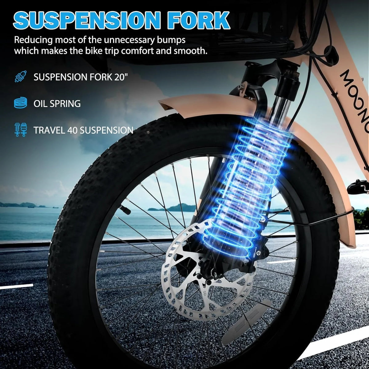 Folding Electric Tricycle 750W Motor 48V 20 Fat Tire 3 Wheel Electric Bicycle A600117