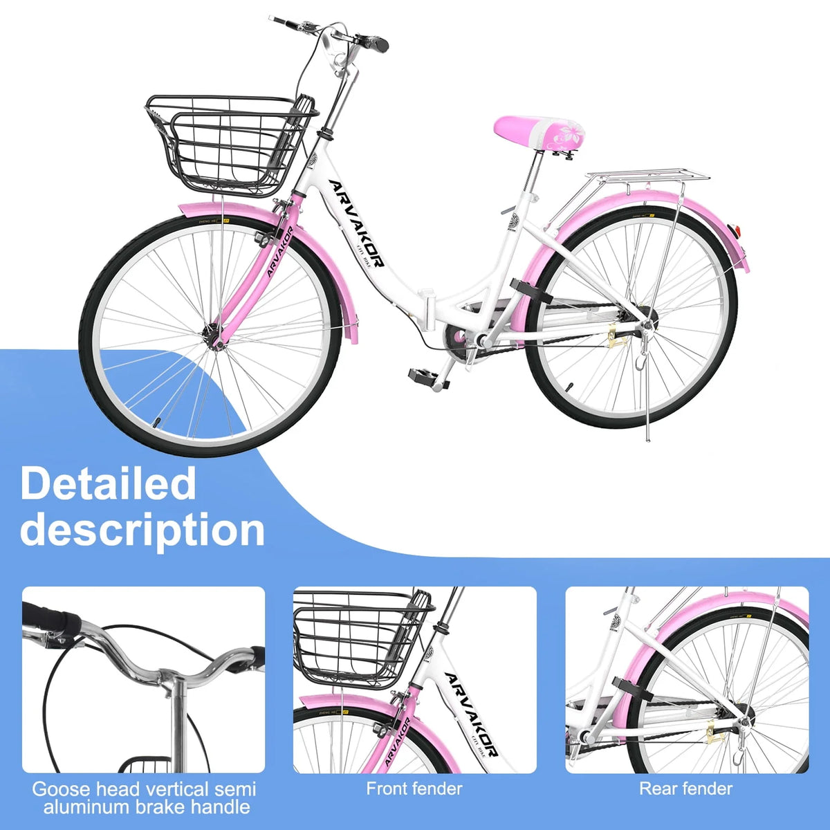 26 Inch Pink Cruiser Bike R530
