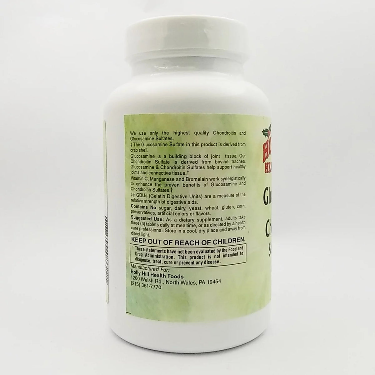 Glucosamine and Chondroitin Sulfate 120 Tablets X9212