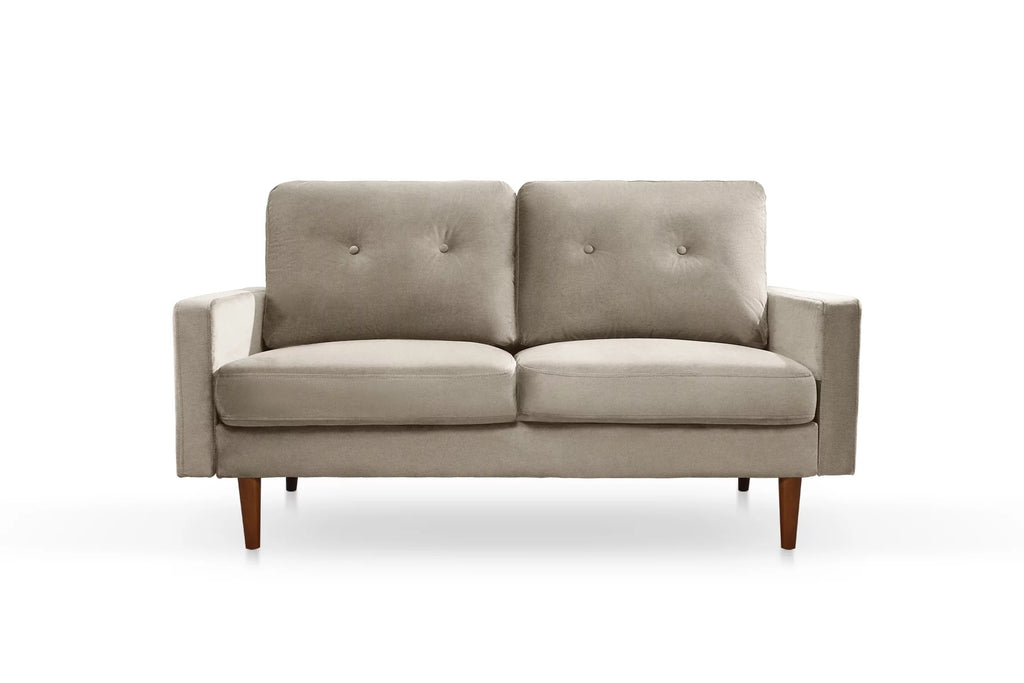 Velvet Sofa with Wood Legs I48060