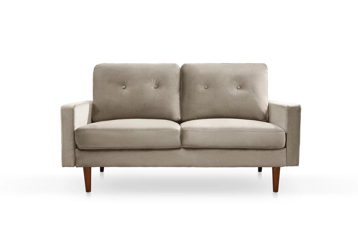 Velvet Sofa with Wood Legs I48060