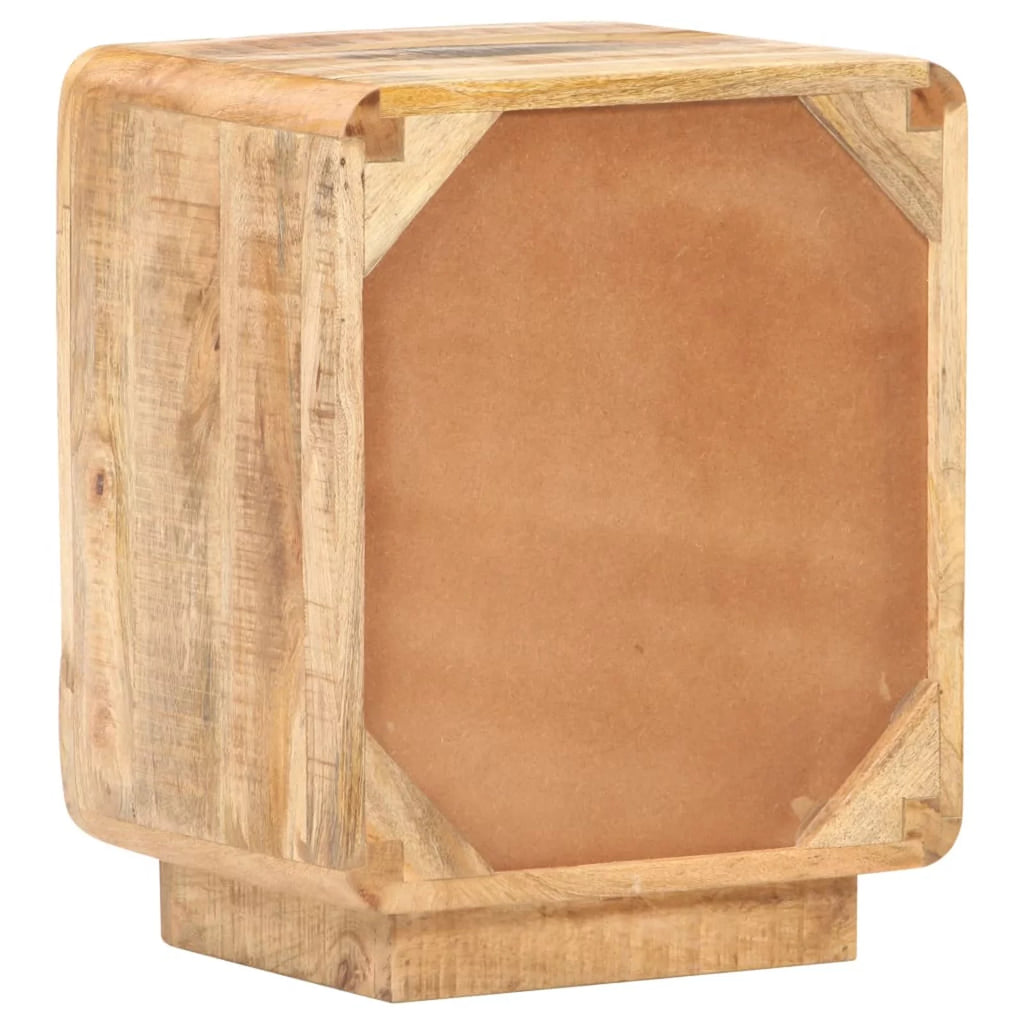 Rough Mango Wood Bedside Cabinet Q39908
