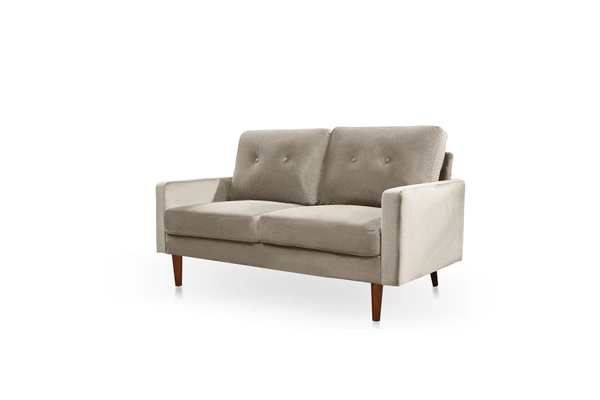 Velvet Sofa with Wood Legs I48060