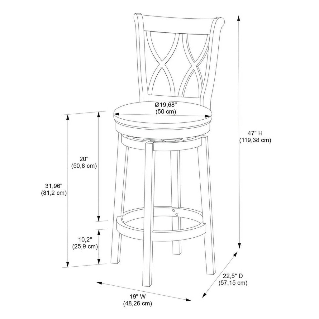 Traditional Wood Bar Stool W326