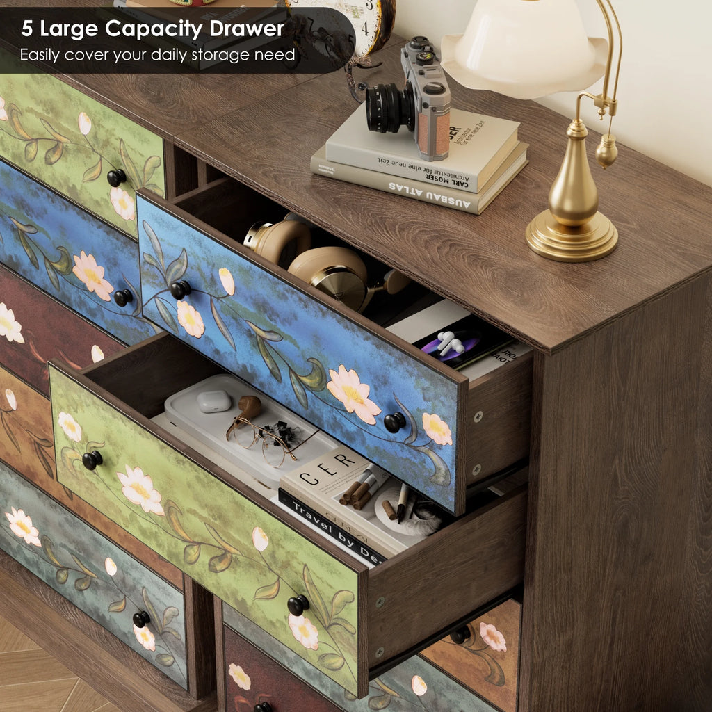 5 Drawer Wood Dresser K39371
