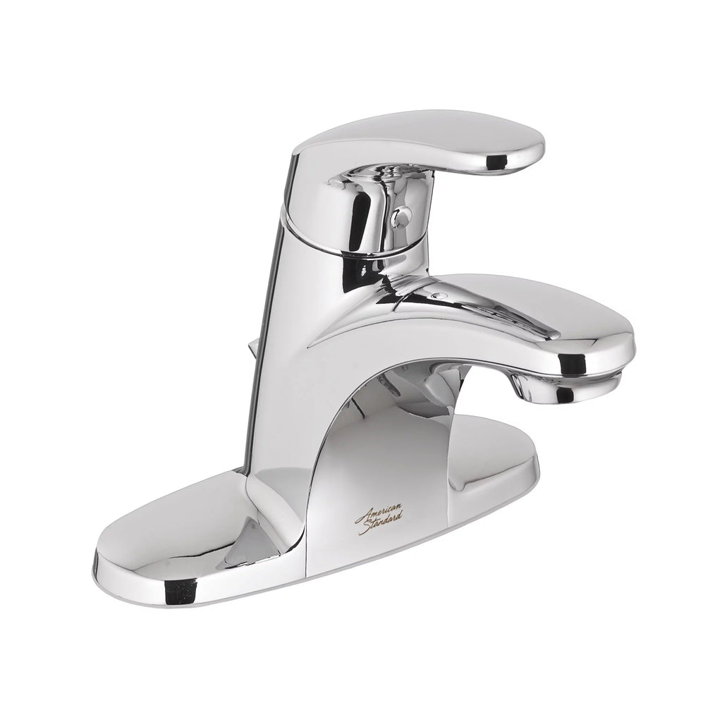 4 in. Centerset Single-Handle Low-Arc Bathroom Faucet with Pop-Up Assembly in Polished Chrome Z6489