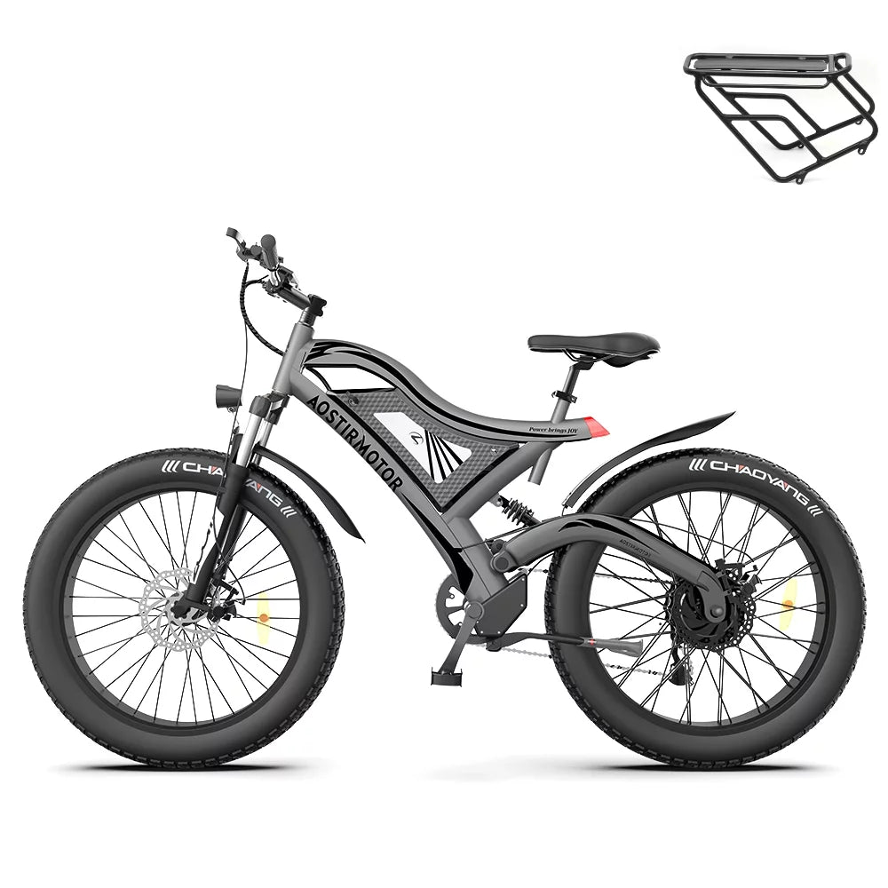 750W Fat Tire Electric Bike 48V 15AH Removable Lithium Battery U398689