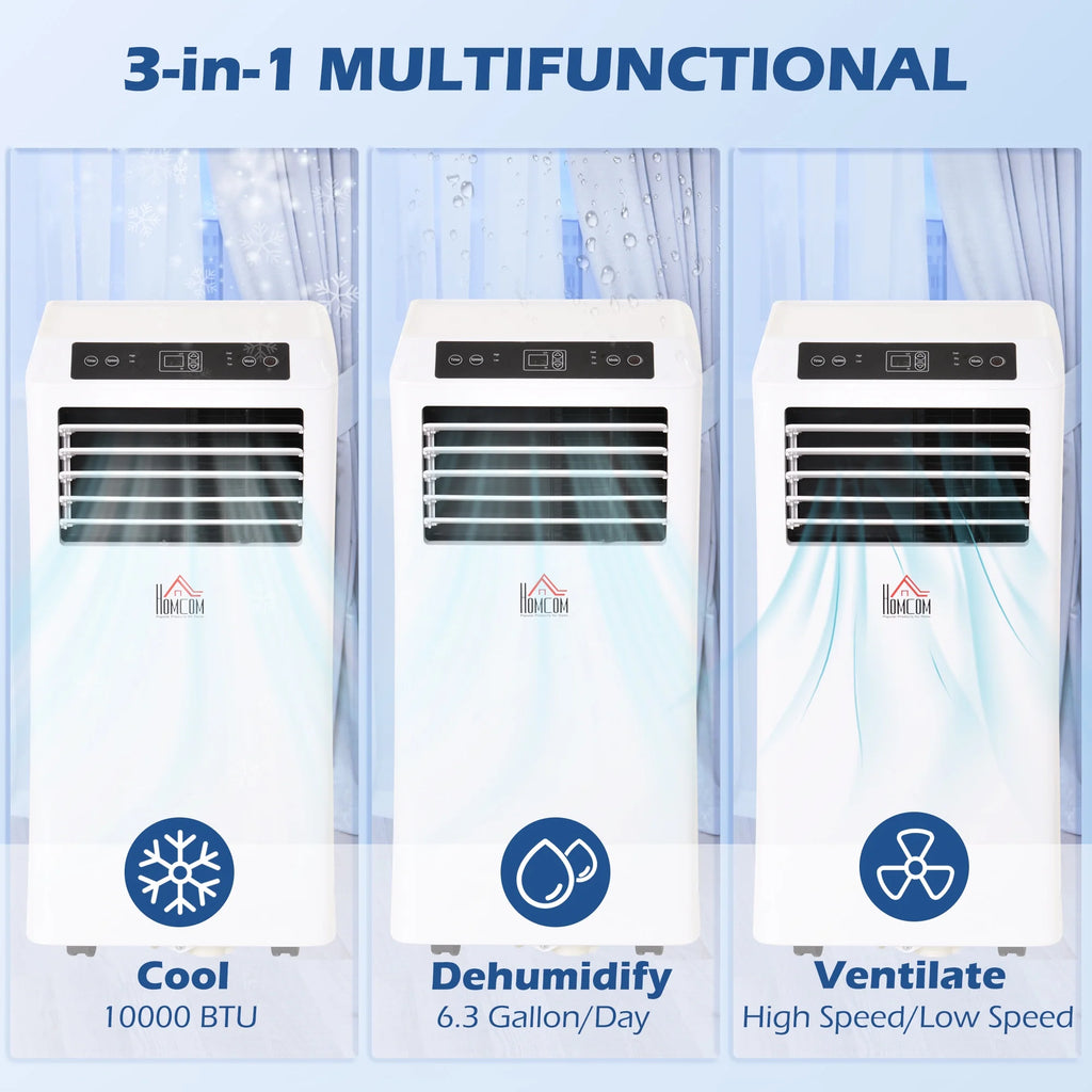 10000 BTU Portable Air Conditioner with Remote Control, White F376284