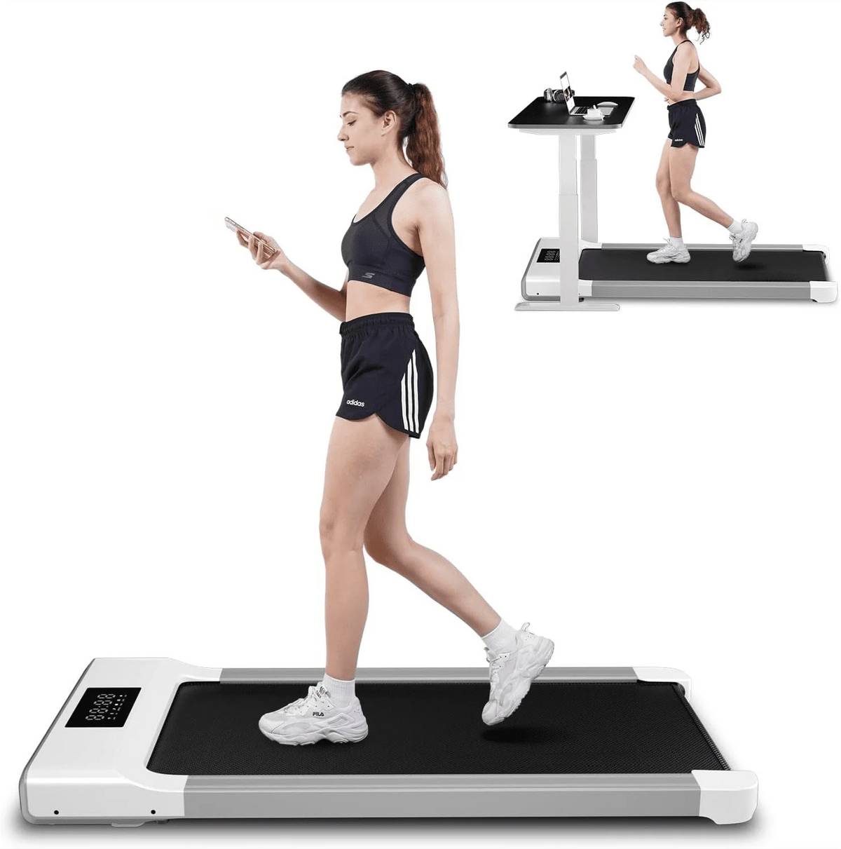 300lb 2.5HP Under Desk Treadmill with LED Display J3795