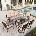 Beige Metal Patio Furniture Set Y902905