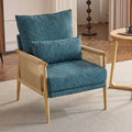 Green Chenille Accent Chair with Lumbar Pillow E598