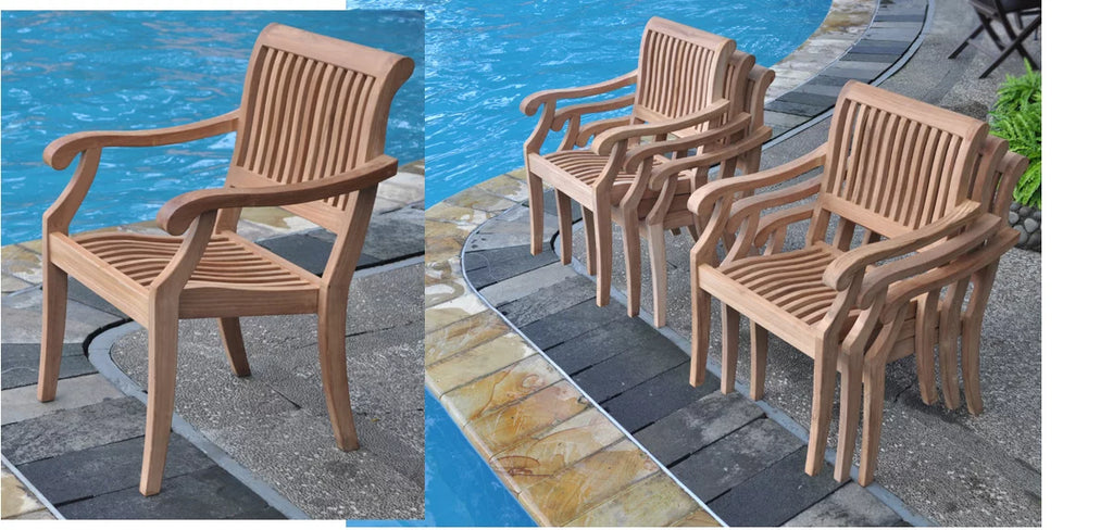 9 Pc Grade-A Teak Wood 8 Seater Dining Set P495
