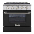 30 Pro-Style Natural Gas Dual Fuel Range with 4 Burners in Black L73748