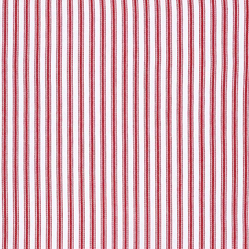 Red and White Stripe Woven Cotton Apron with Pocket M343
