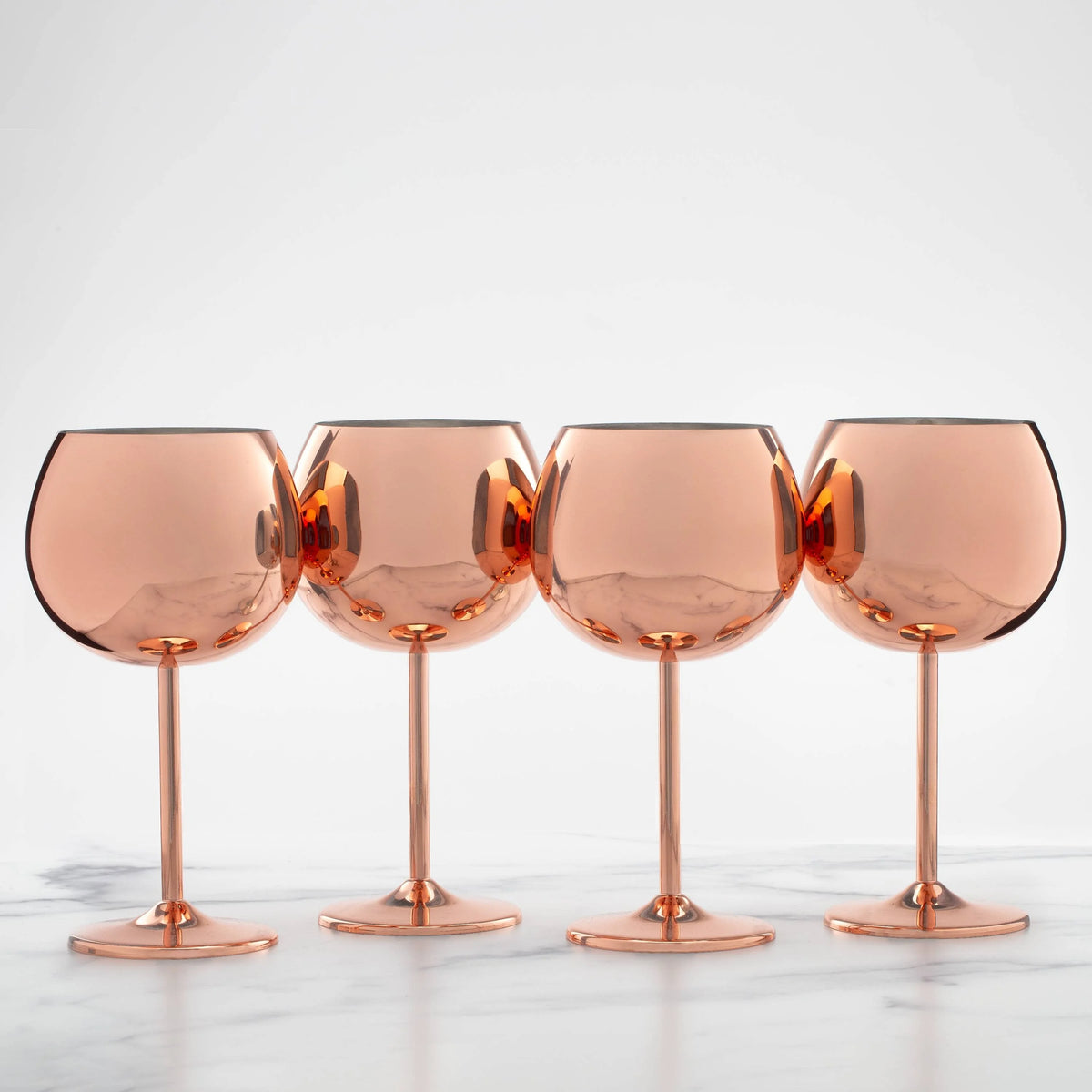 Set of 4 12 Ounce Copper Wine Glass O38210