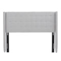 Light Grey Fabric Full/ Queen Headboard T115