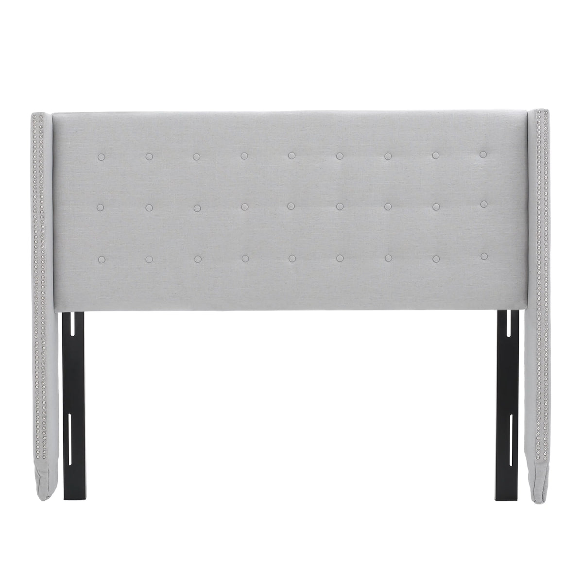 Light Grey Fabric Full/ Queen Headboard T115