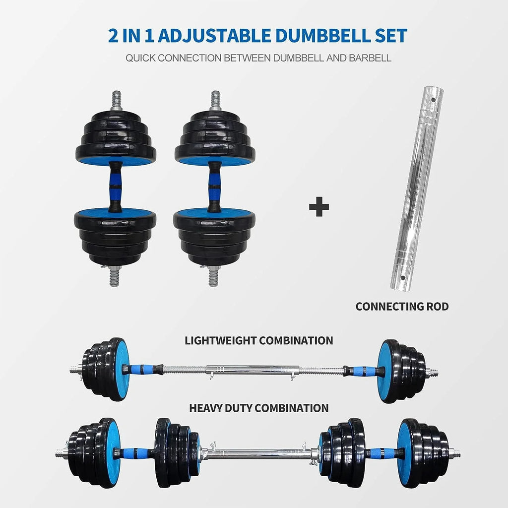 Adjustable 44lbs Dumbbells Barbell Set N59659
