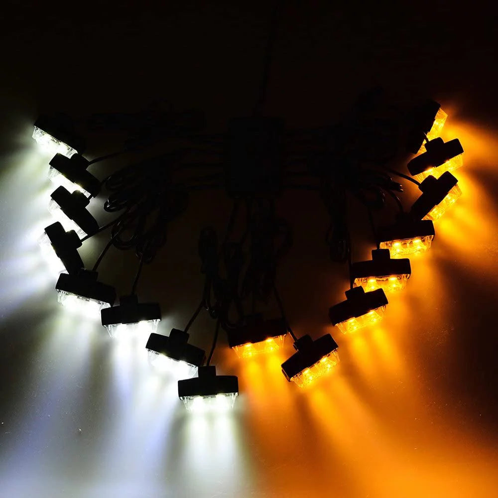 47" 88-LED Emergency Beacon Strobe Light + 16X 2-LED Flashing Grille Lamp C273