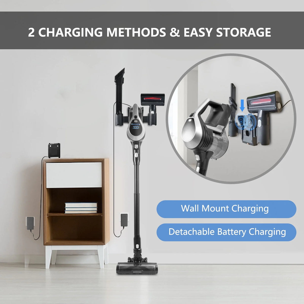 Cordless Vacuum with LED Display M886
