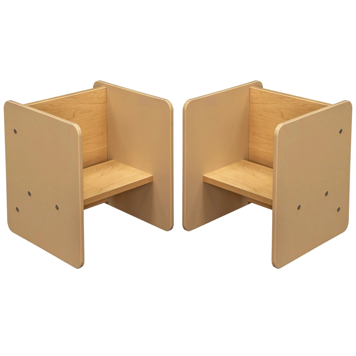 Wood 2-in-1 Activity Cube Chair Set of 2 J578308