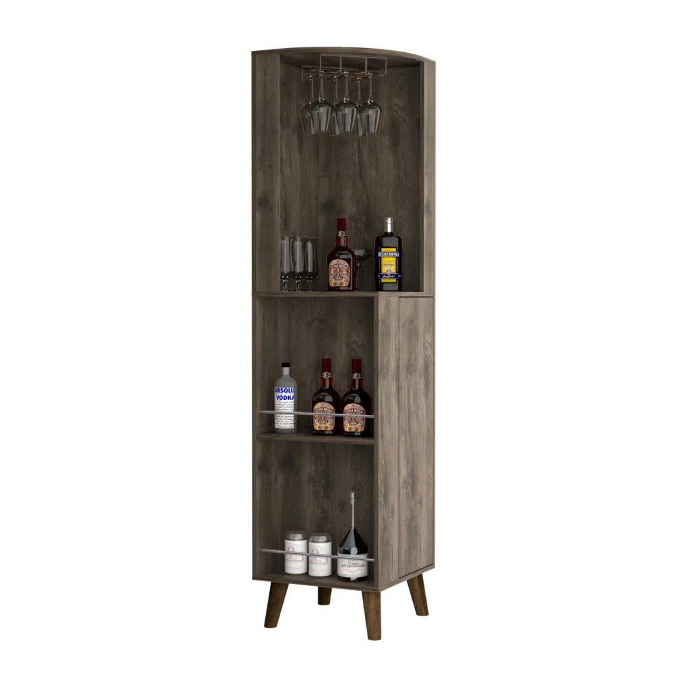 Dark Brown Corner Bar Cabinet L87188
